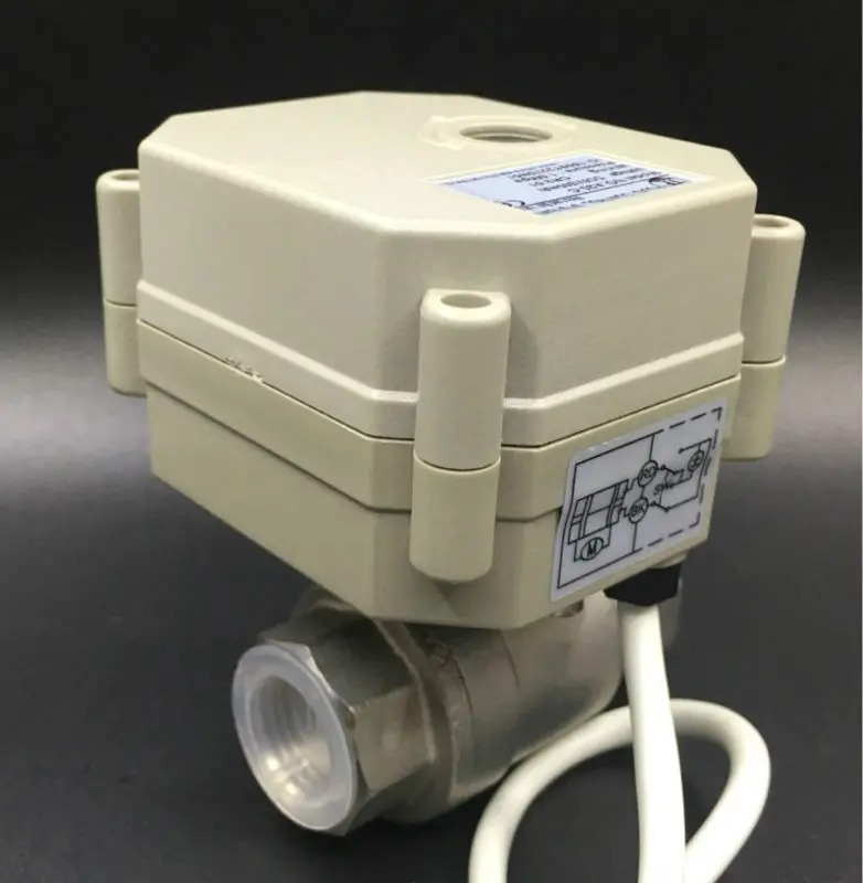 TFM15-S2-C New 2 Way SS304 1/2'' DN15 Proportional Valve 0-5V0-10V or 4-20mA DC9V-24V 5 Wires For Water Modulating Control