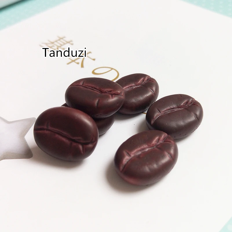 Tanduzi 20 шт Kawaii полимерная имитация еды мини кофейные бобы модель DIY 1:12 Кукольный