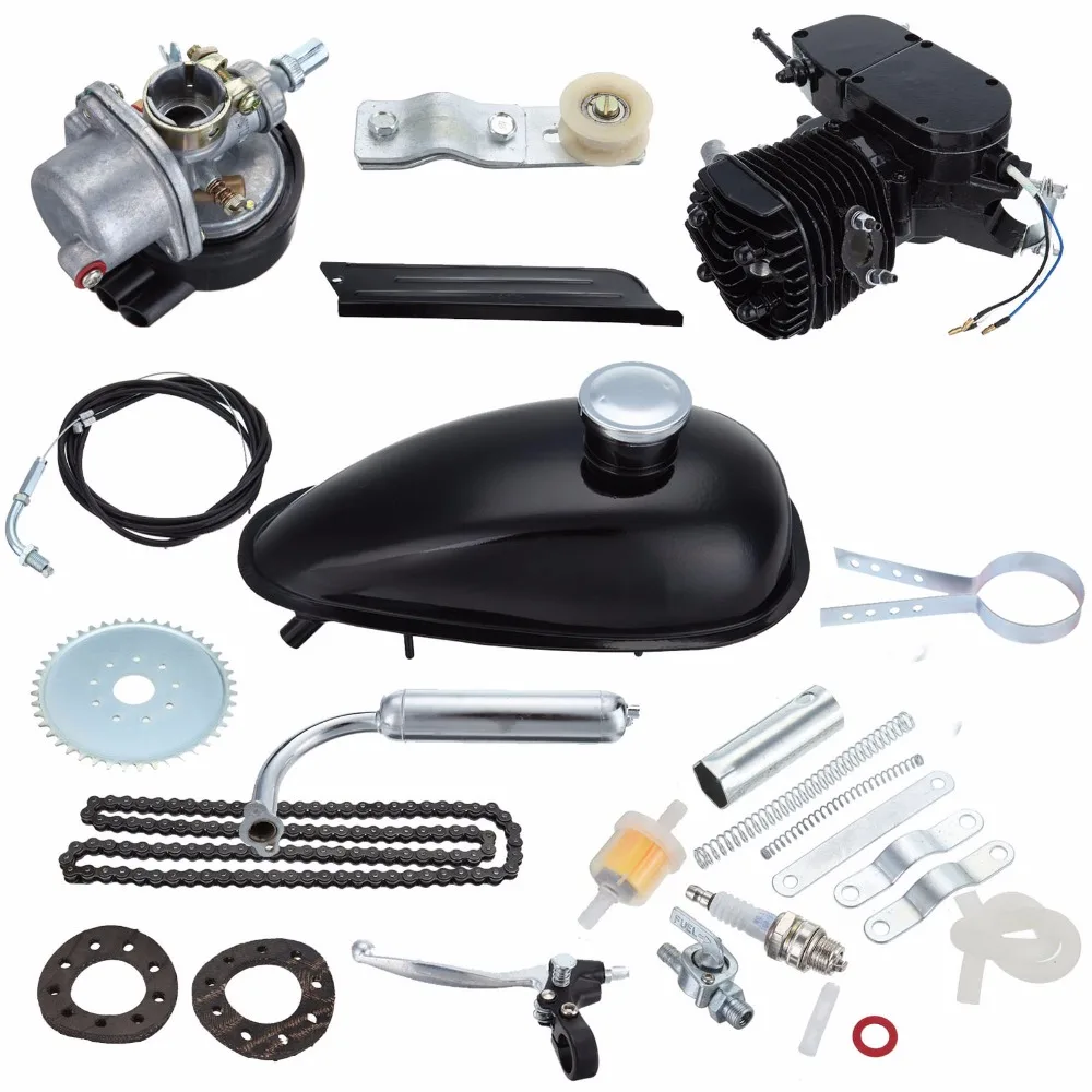 Motorized Bicycle Bike 80cc 2 Stroke Petrol Gas Engine Motor Kit DIY Ebike Will fits 26\ or 28\