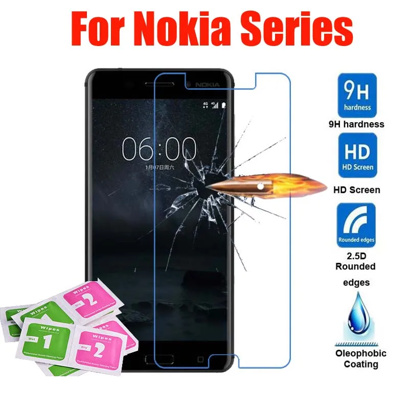 1000 шт. для nokia 3 5 6 8 430 435 520 521 530 532 535 540 550 закаленное Стекло Экран протектор Плёнки с