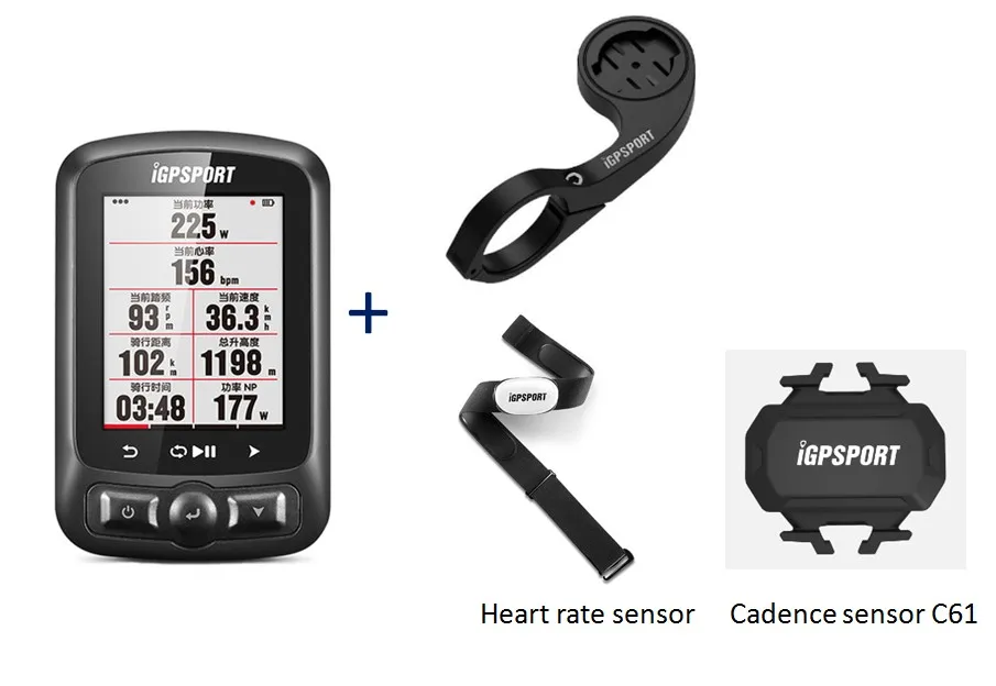 I gps порт ANT+ gps IGS618 велосипед Bluetooth беспроводной секундомер Спидометр Водонепроницаемый IPX7 Велоспорт велосипедный Спидометр компьютер - Цвет: set 5