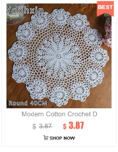 Modern Cotton Lace Crochet Doily Table Napkin Round Tablecloth Placemat Mat Cup Pad Drink Coaster Set Coffee Table Decorations