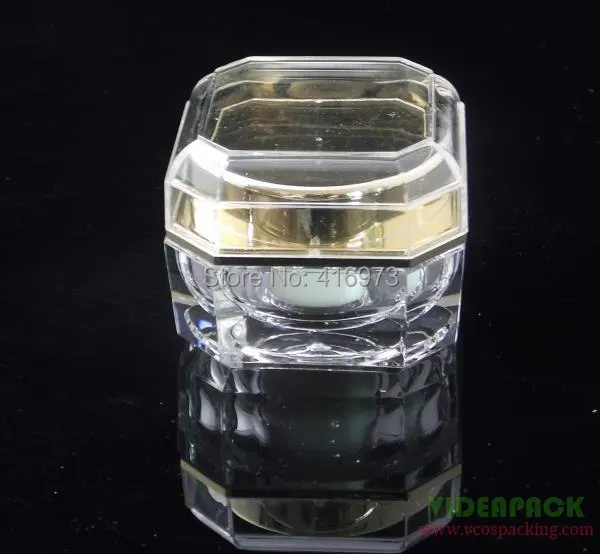 

100pcs/lot hight end cosmetic acrylic square jar 5g 5ml