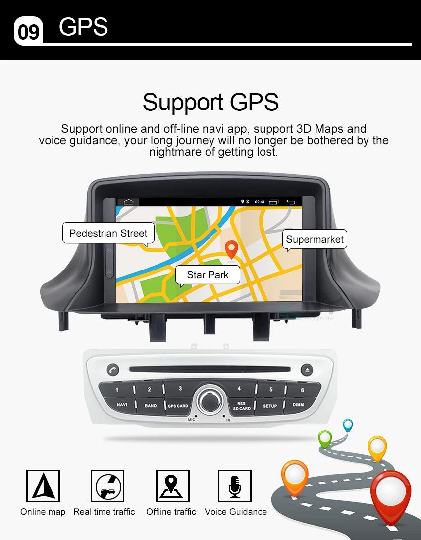 Clearance 7" HD Android 8.1 Car DVD For Renault Megane 3 2009 2010 2011 2012 2013 2014 2015 Fluence Radio WiFi GPS Navigation Rear Camera 11