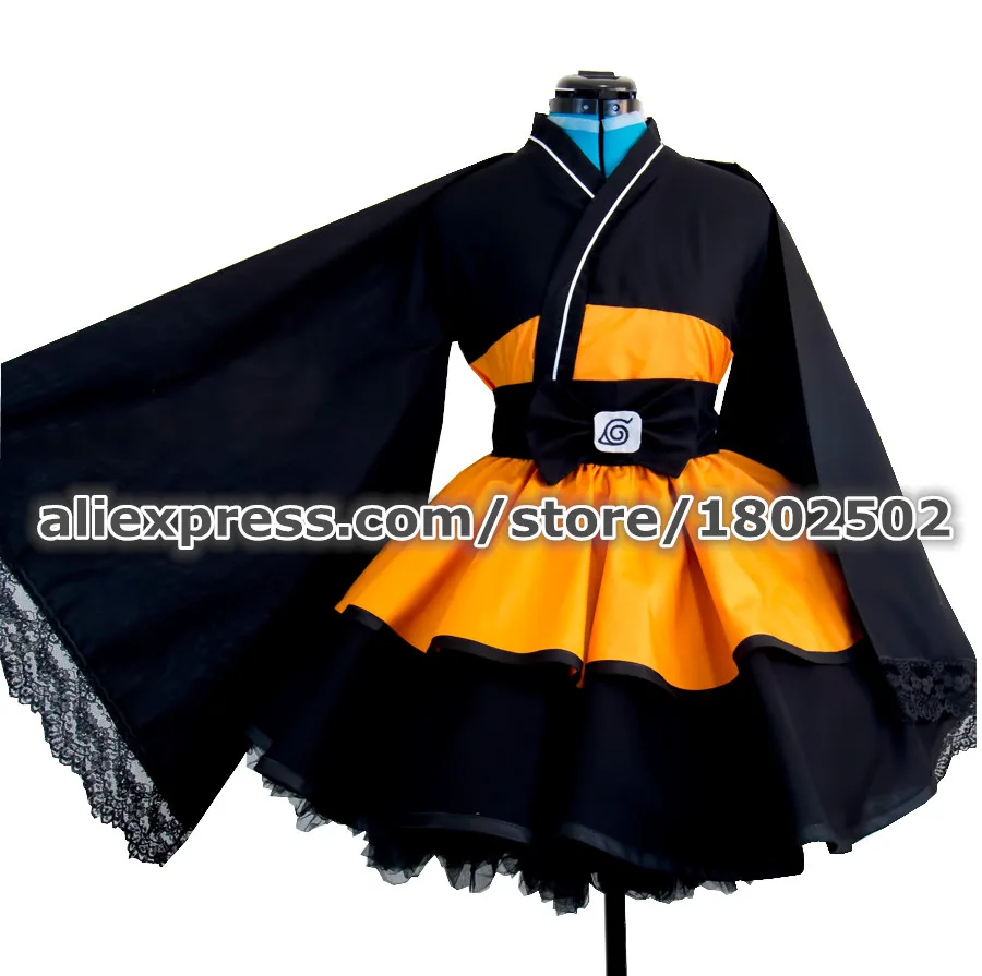 

Naruto Uzumaki Naruto Female Lolita Kimono Dress Anime Cosplay Costume