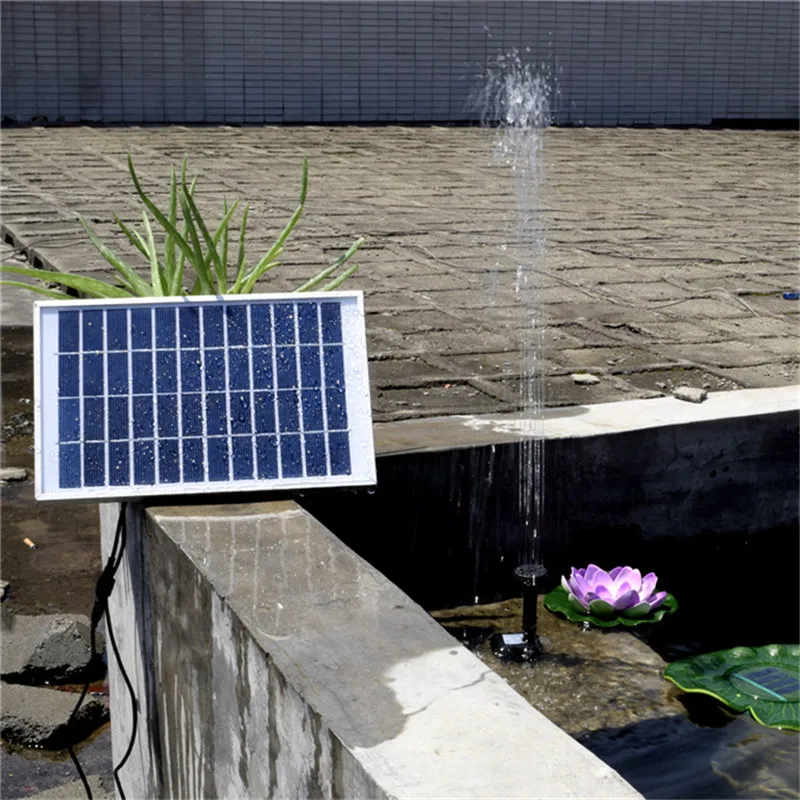 Фонтанные насадки на солнечной энергии 12 В 5 Вт, Бесщеточный Водяной насос на солнечной энергии, набор для полива растений, солнечная панель, птичья ванна, сад, декоративный