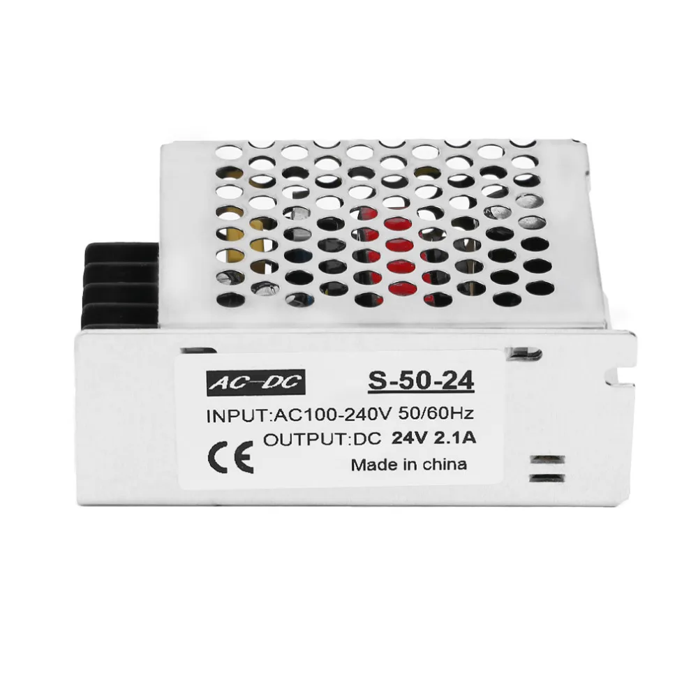 

DC24V2.1A Switch Power Supply Input AC100V/240V S-50-24 Model Power Switch Steady Output Voltage Shortage Overload Protection