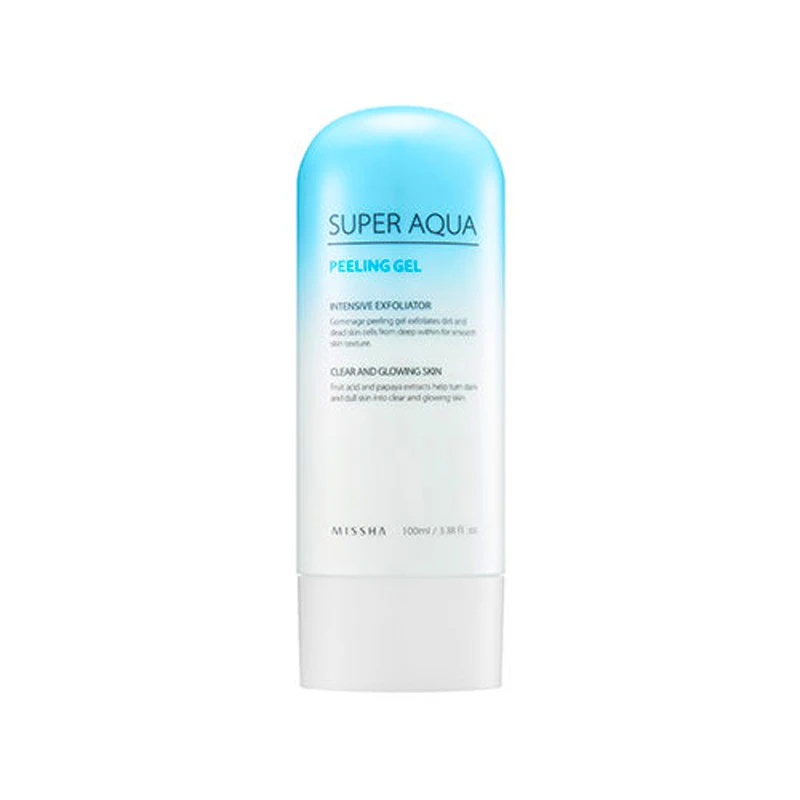 Продажа MISSHA Super Aqua пилинг гель 100 мл Очищающее средство для лица натуральный пилинг для лица отшелушивающий скраб для лица удаление