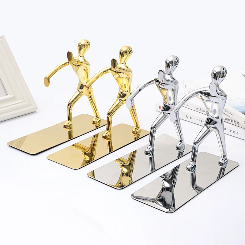 Najtaniej 2 sztuk para nowość Metal Bookend prezent Kungfu półka na książki książki stojąca półka uchwyt na Slive organizer na biurko Bookends wysokiej jakości