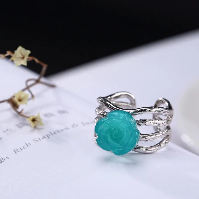 2018 настоящая Роза Anel Feminino S925 серебряная мозаика из Tianhe Каменные розы круг