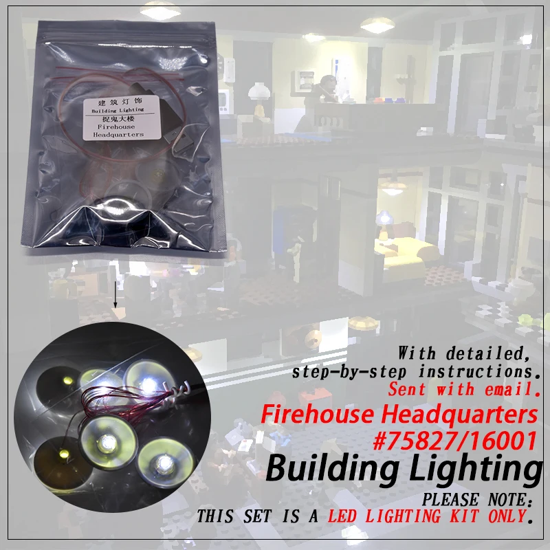 

Led Light Set (only light included ) For legoings 75827 Firehouse Headquarters Compatible 16001 Ghostbusters Building Blocks