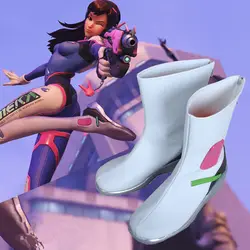 Игровой персонаж d. VA Костюмы для косплея обувь dva Косплэй обувь Для женщин ganme Косплэй белые туфли