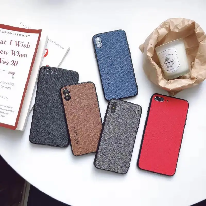 

For iphone XS Max Case Hard PC Back Cover For iphone XR 8 7 6 6S Plus Ultra Thin Soft TPU Edge shockproof Cloth Case for iphoneX