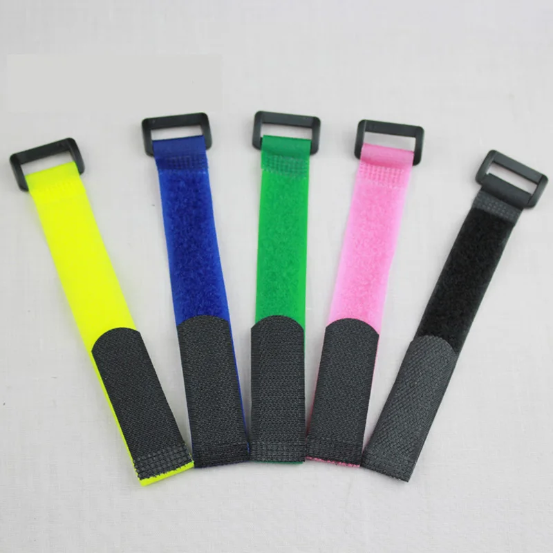 

10pcs/ lot Magic Width* 20CM Nylon Fixed Fastener tape/ Hook& Loop Tape Candy color Random peripheral wire velcros