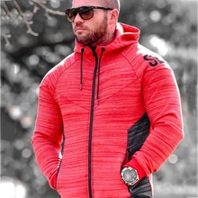 Осенние мужские куртки для бега, фитнеса, зимних видов спорта, топ, базовое пальто, для тренировок на открытом воздухе, для пробежек, спортзала, с капюшоном, на молнии, теплая куртка для мужчин