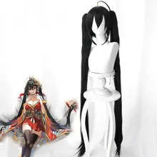 Парик Azur Лэйн Косплей IJN TAIHO Sakura Empire Парик 120 см длинные волосы двойной хвост принадлежности на хеллоуин для косплея для девочек