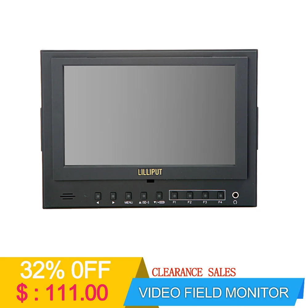 

7 Inch Utra Slim IPS Full HD 1024 * 600 HDMI On-camera Video Field Monitor for 4k DSLR Camera Video Monitor US Plug