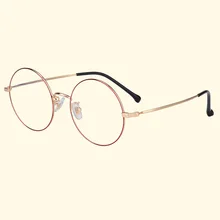 Новая чистая титановая оправа для очков металлическая круглая рама Близорукость Рамка ретро искусство круглое плоское зеркало дамы