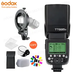 Godox TT685 TT685S 2,4G HSS 1/8000 s TTL вспышка для камеры + Bowens S-Тип кронштейн для sony A77II A7RII A7R A99 A58 A6500 A6000 A6300