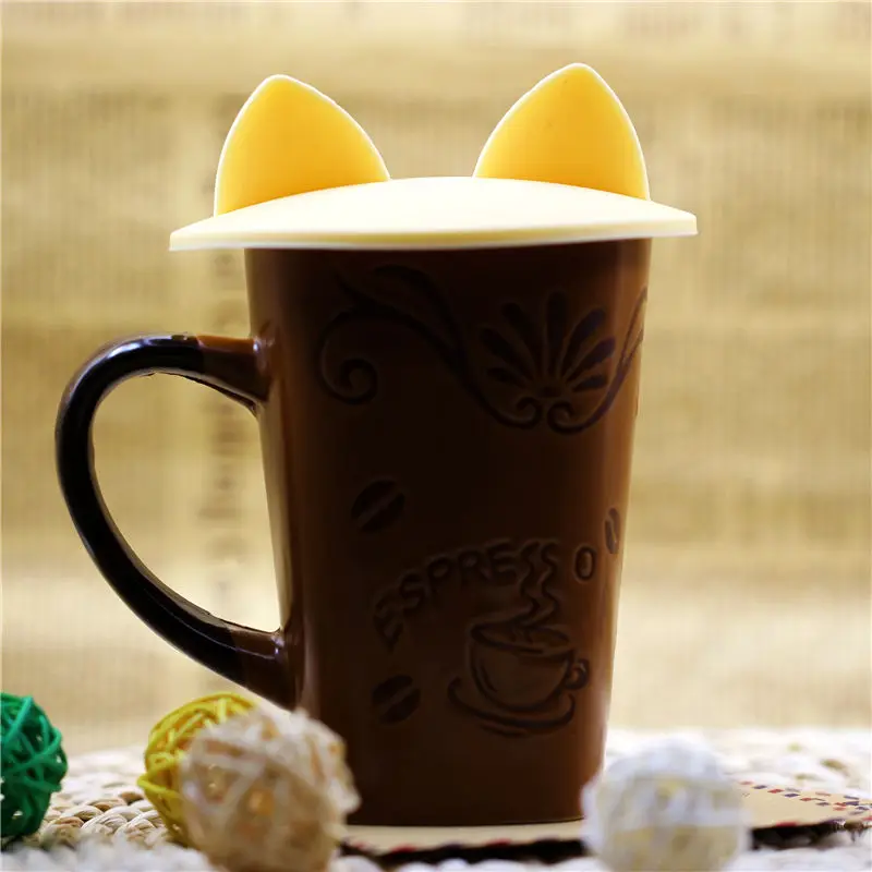 KECTTIO креативная силиконовая изоляционная крышка с милыми кошачьими ушками