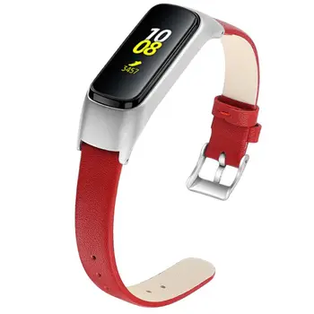 

Genuine Leather Watchband Wrist Strap Bracelet Replacement for Samsung Galaxy Fit-e Smart Watch Accessories