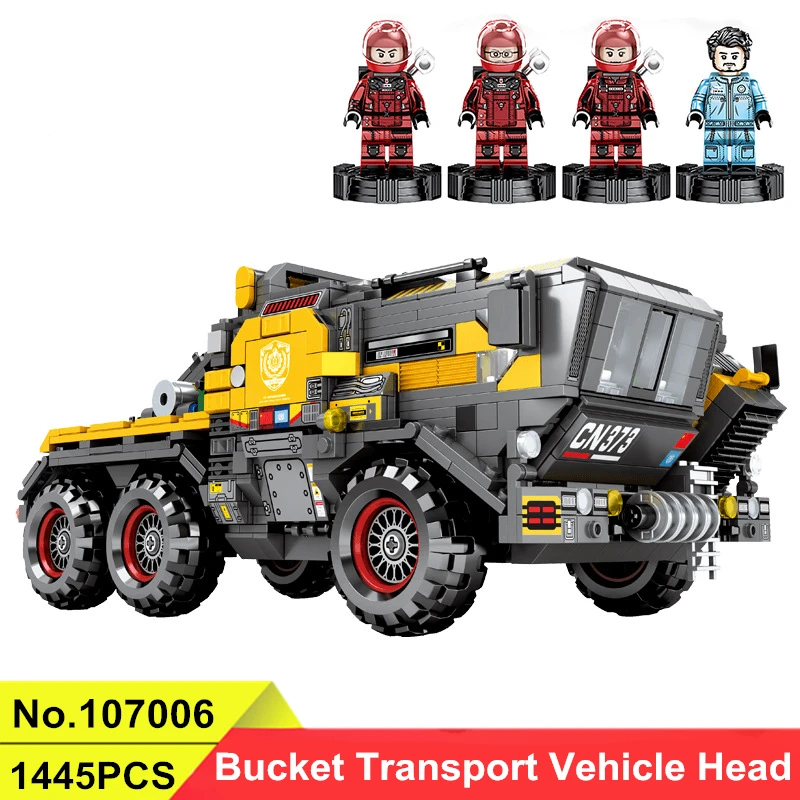 

1445pcs DIY City Engineering CN373 Bucket Transport Vehicle Head Building Blocks The Wandering Earth Series Bricks Toys for Kids