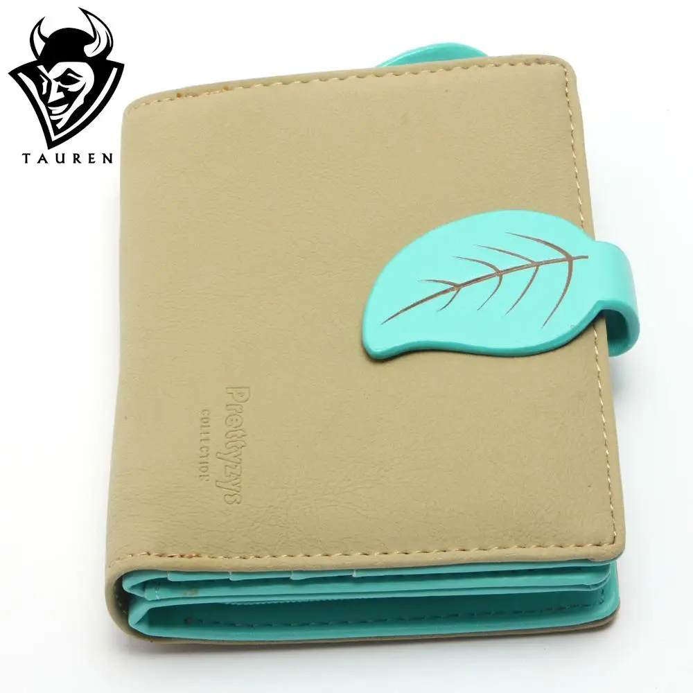 2016 New Fashion Women Wallet Lady Retro Leaf Card Holder Hit Color Clutch For Coin Purse Bag