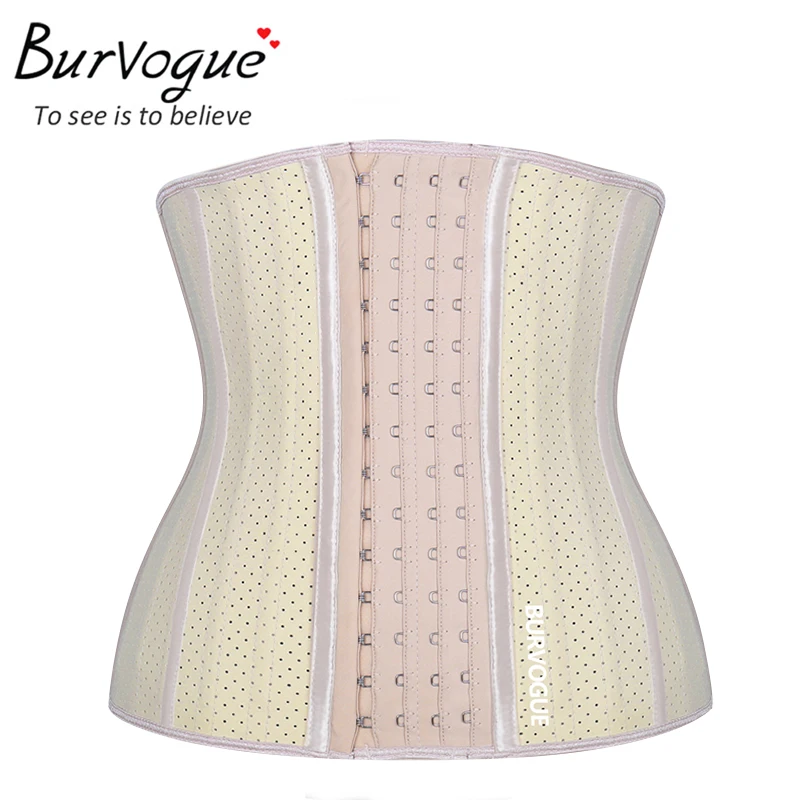 Женский латексный корсет Burvogue 25 стальных костей тренажер для талии под бюстом