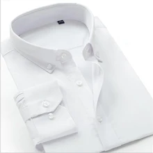 Высококачественная классическая мужская рубашка, длинные, очень большие, Новые поступления, Платья с цветочным рисунком, рубашки с широким рукавом, хлопок, плюс размер 42-48 49 50