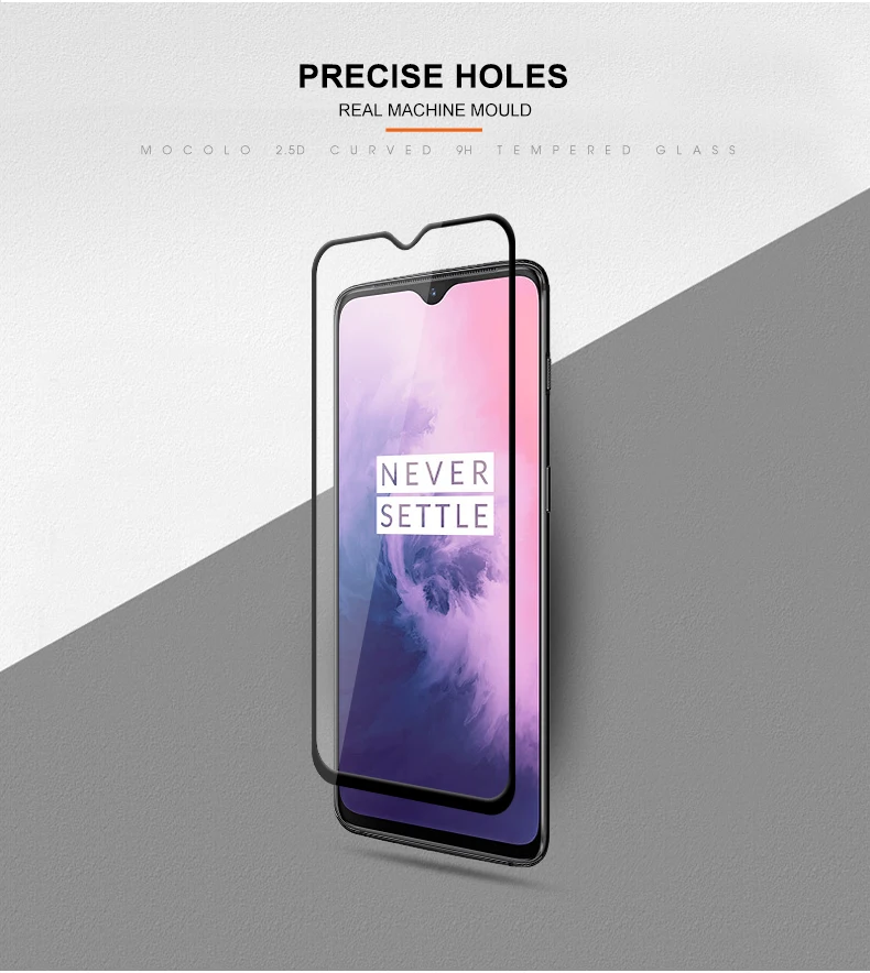 Mocolo полная клеевая 9H стеклянная пленка против отпечатков пальцев для OnePlus 7 Защита экрана полное покрытие для One Plus 7PRO пленка из закаленного стекла