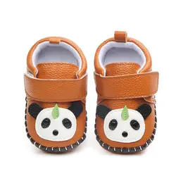 DkDaKanl милые Мультяшные панды ручной работы детские туфли для малышей кожаные Нескользящие Детские Learing прогулочные туфли для маленьких