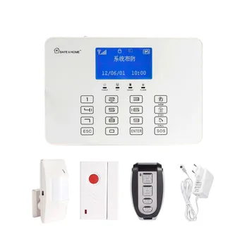 

LCD display Touch keypad SIM card GSM alarm system wireless 433mhz PIR Motion sensor door open alarm for security home burglar
