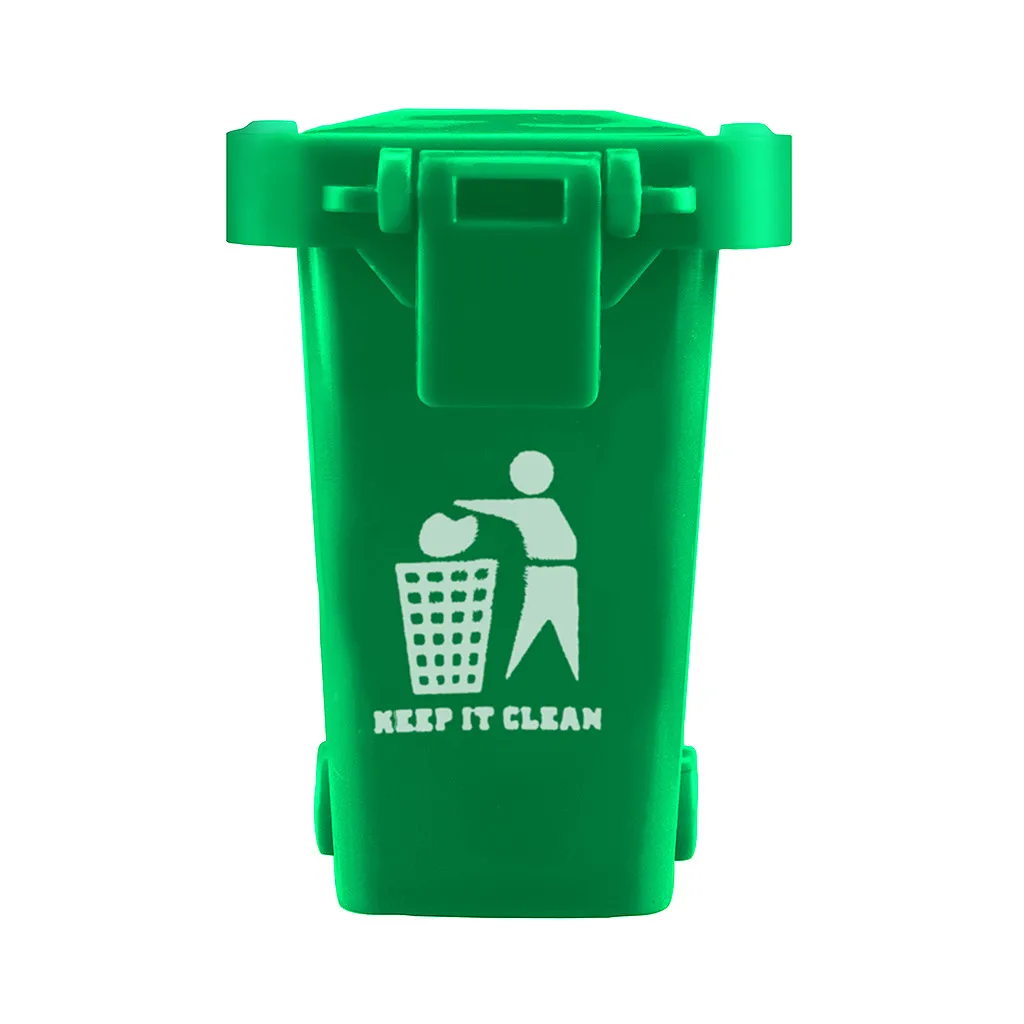 remarkable  4pcs/set 4 Color Mini Trash Can Toy Garbage Truck Cans Curbside Vehicle Rubbish Bin Toys Kid Simula