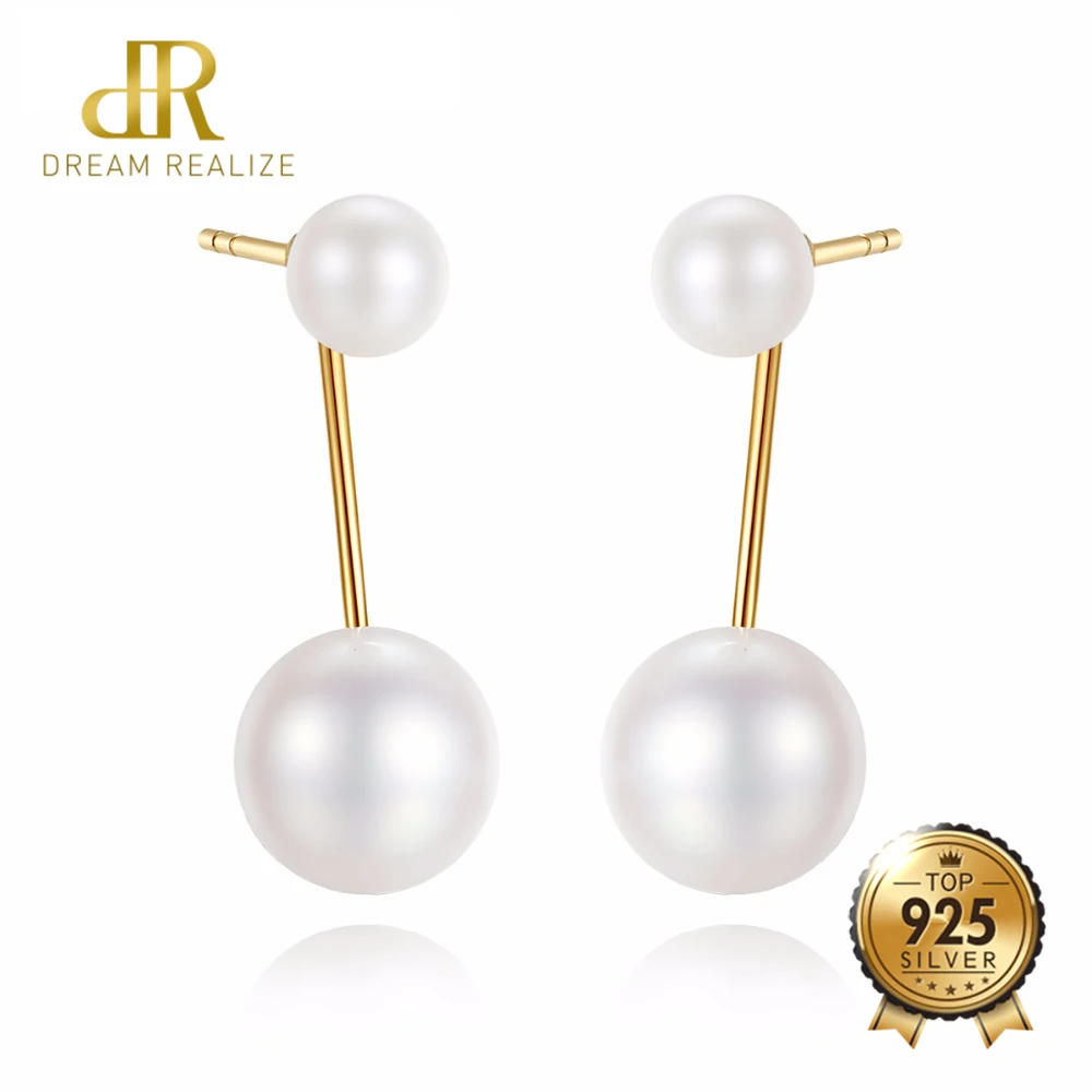 DR 6.5-7mm Freshwater Pearl With With Fine Tear Drop Pearl Dangle Earrings 18K Gold Drop Earrings Fine Jewelry For Girl DR 6.5-7mm Freshwater Pearl With With Fine Tear Drop Pearl Dangle Earrings 18K Gold Drop Earrings Fine Jewelry For Girl