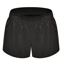 Популярные женские спортивные шорты с боковой молнией однотонные Цветные Светоотражающие для спорта HV99