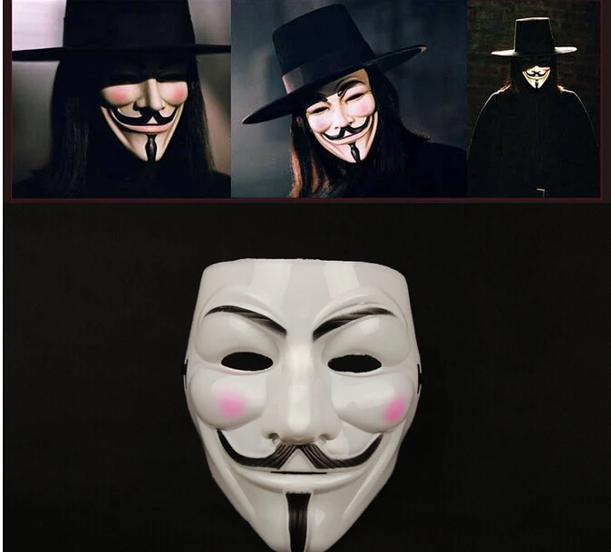 The V Vendetta Mask Guy Fawkes Anonymous Halloween Mask Party Cosplay Fancy Dress Adult Costume
