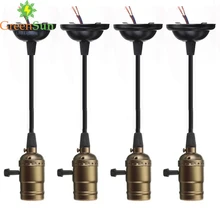 4 шт. набор античная латунь E27 основание светильника ретродержатель лампы подвесной светильник Розетка с провод с переключателем