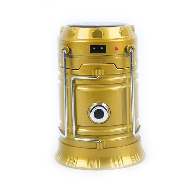

Golden Portable LED solar lantern LED Lamp Fold Portable Lanterns Emergency Camping lamp