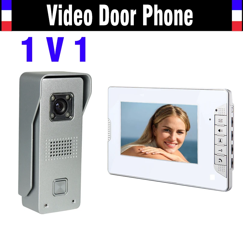 

7 Inch Monitor Video Door Phone Doorbell Intercom Kits Video interphone System IR Night Vision Alloy Camera Video Call Intercom