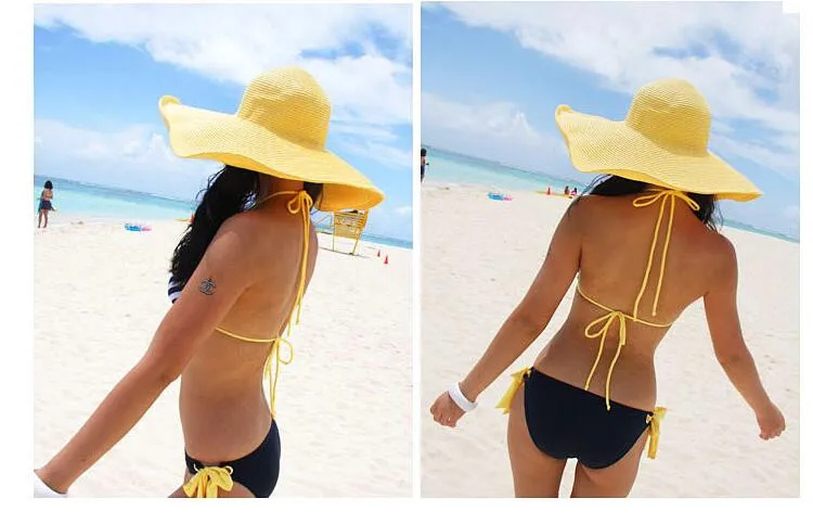 2015 Fashion Seaside Sun Visor Hat Female Summer Sun Hats For Women large Brimmed Straw Sun Hat Folding Beach Girls Wholesale HTB1XGWtMVXXXXXZXpXXq6xXFXXXL - 2015 Fashion Seaside Sun Visor Hat Female Summer Sun Hats For Women large Brimmed Straw Sun Hat Folding Beach Girls Wholesale