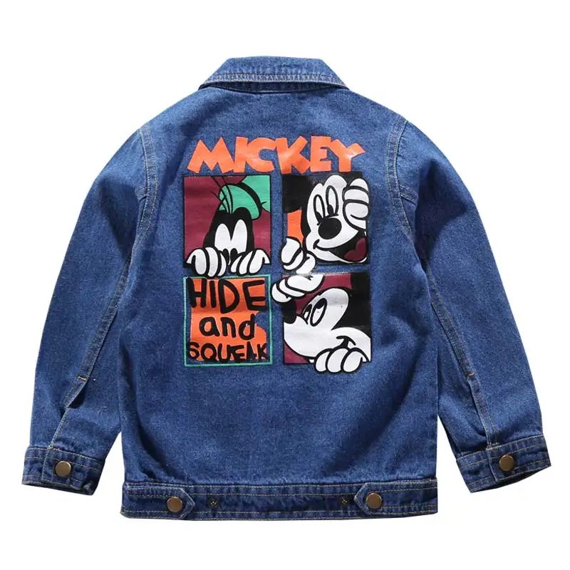 Best Children Mickey Denim Jackets Coat 2020 Hot Autumn Kids Fashion Printing Outerwear For Baby Boys Gi