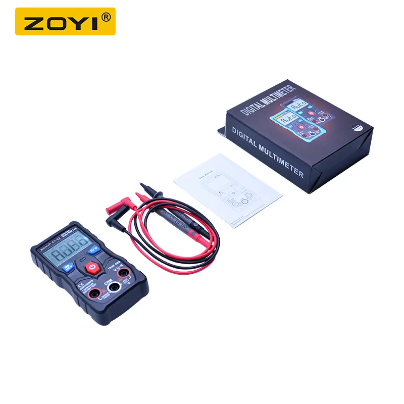 ZOYI ZT-S2 Цифровой мультиметр true rms autoranging 4000 отсчетов Multimetro AC DC 600 в вольтметр+ батарея/NCV тест ЖК-подсветка - Цвет: ZT-S2-With-Box