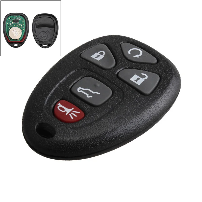 

315Hz 5 Buttons Remote Start Car Keyless Entry Key Fob Transmitter Clicker Alarm for Chevy CMG OUC60270 /15913415