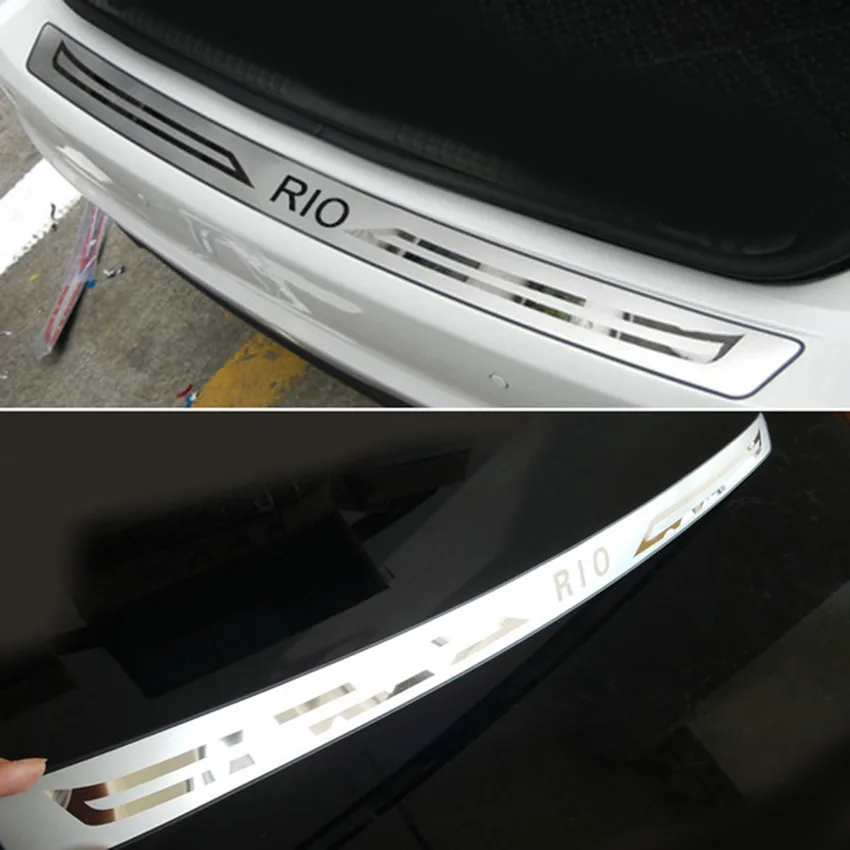 1pc car styling for 2012 2015 KIA RIO K2 sedan Stainless Steel back rear trunk Sill