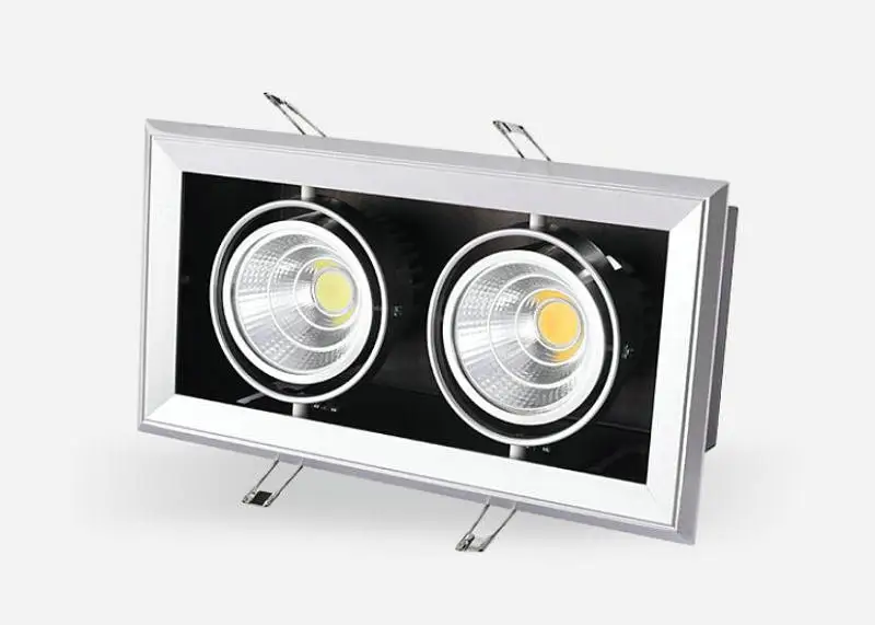 20W COB светодиодный светильник квадратной формы с регулируемой яркостью, цвет: белый, черный, светодиодный потолочный светильник для Кухня/дома/Внутреннее освещение служебных помещений AC110V 220V