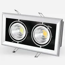 20W COB светодиодный светильник квадратной формы с регулируемой яркостью, цвет: белый, черный, светодиодный потолочный светильник для Кухня/дома/Внутреннее освещение служебных помещений AC110V 220V