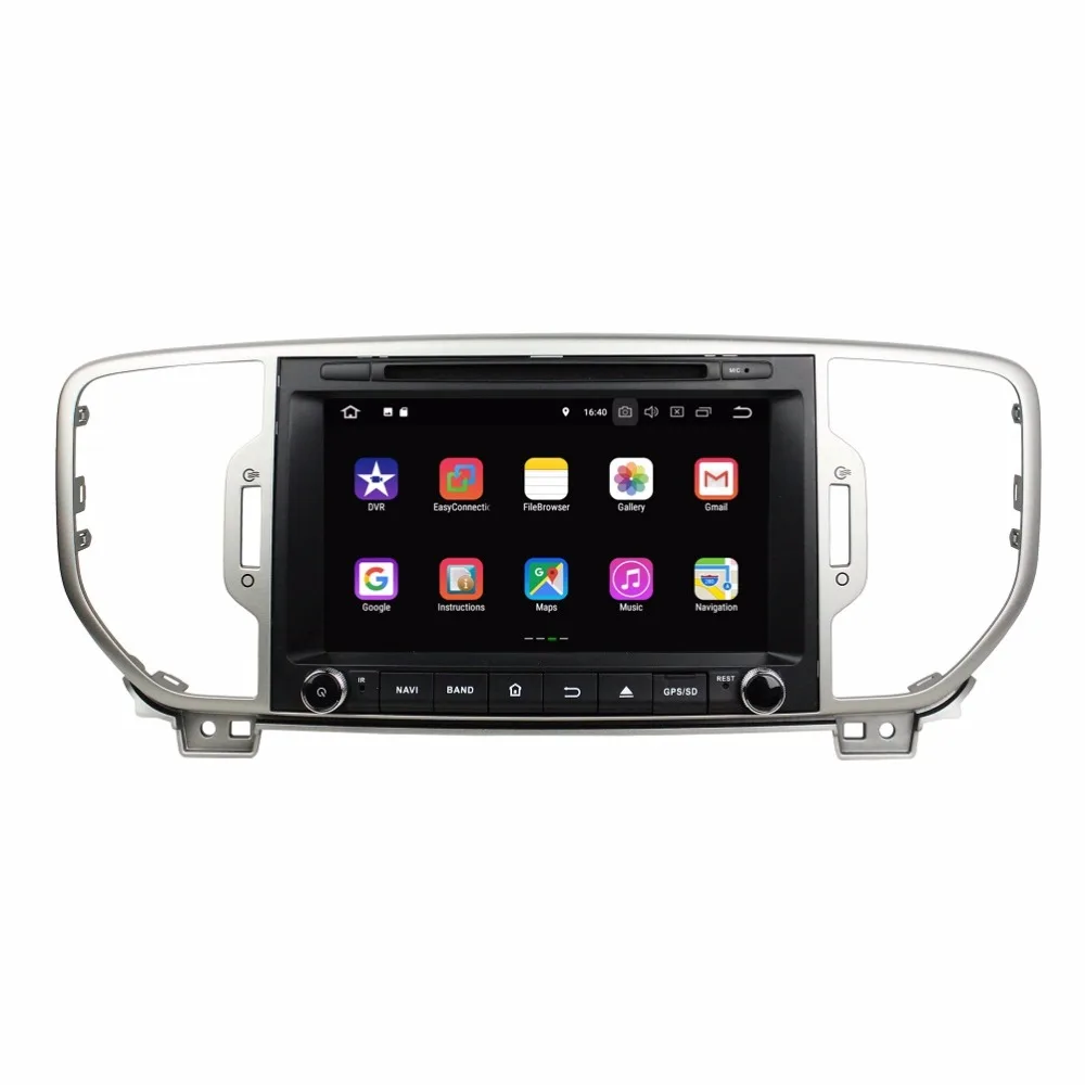 Flash Deal 1024*600 Android 8.1 Quad Core 8" Car radio dvd GPS Multimedia Player for Kia Sportage 2016 With Bluetooth 4G WIFI Mirror-link 2