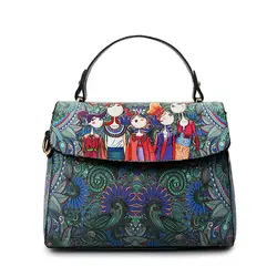 112518 новая популярная женская сумка на плечо с рисунком для девочек, женская модная сумка-мессенджер