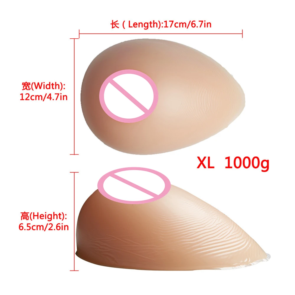 

Crossdresser Silicone Breast 1000g/pair C Cup Fake Boobs Drag Queen Breast Form Silicone Breast Prosthesis