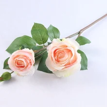 Горячий искусственный цветок поддельные розы букет ДОМА вечерние праздничное свадебное украшение SMD66